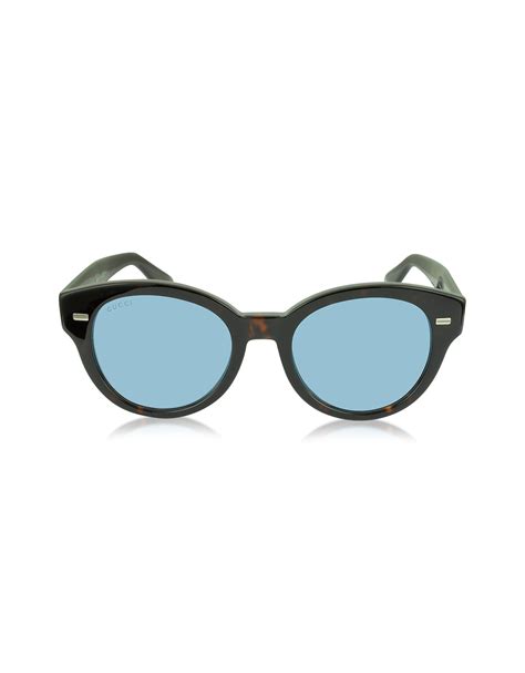 gucci havana blue|Havana light acetate sunglasses in black acetate .